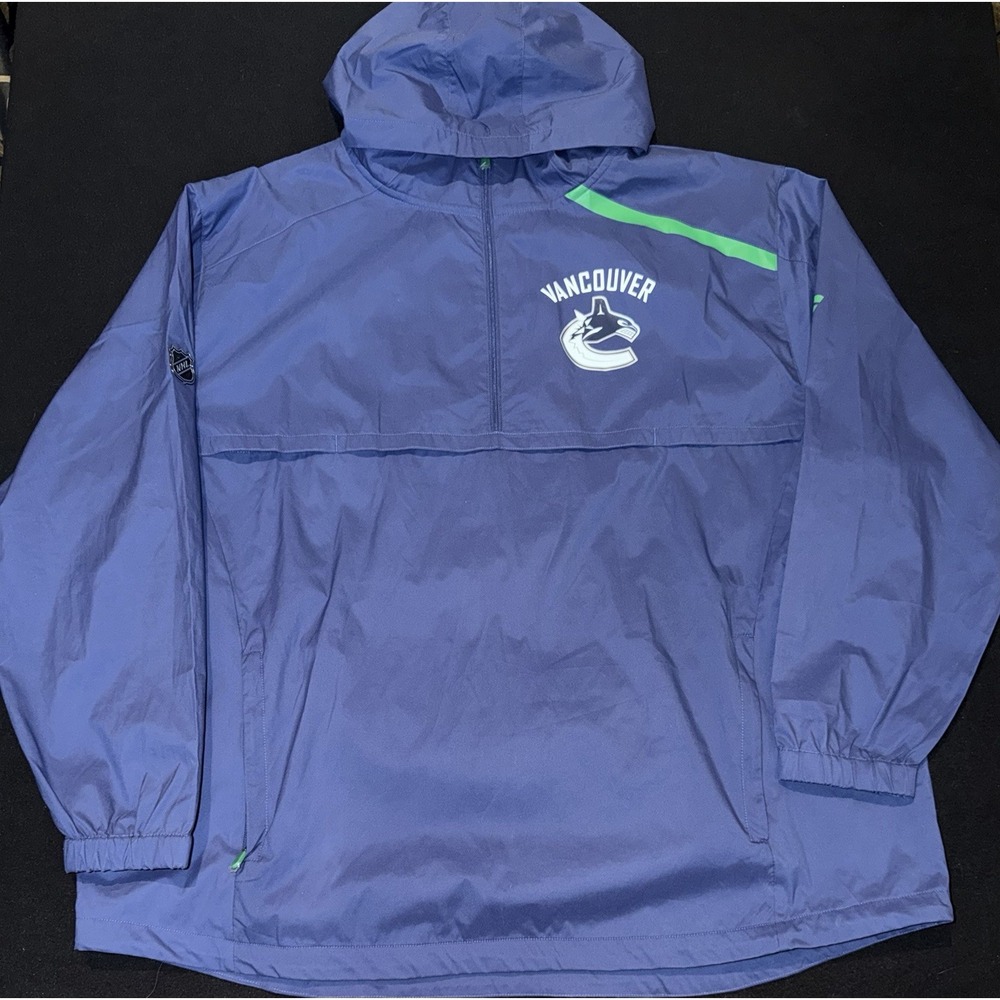Vancouver Canucks Fanatics Authentic Pro Rinkside Anorak Jacket Mens XXL